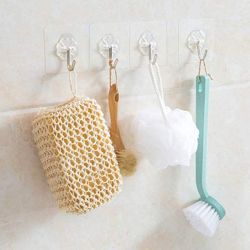 HASTHIP Waterproof Plastic Wall Hooks(Pack of 10)