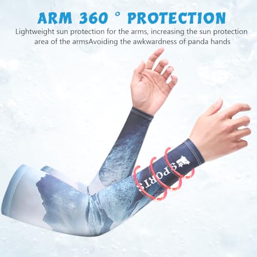 Men's Sun Protection Arm Sleeves & Neck Gaiter Face Mask