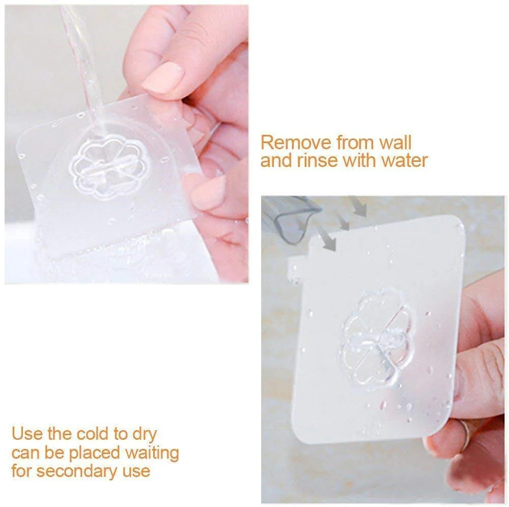HASTHIP Waterproof Plastic Wall Hooks(Pack of 10)
