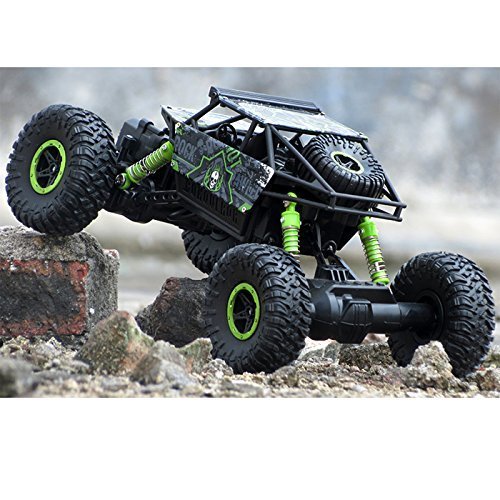 Smart Picks 1:18 Rechargeable 4Wd Rally Car Rock Crawling Remote Control Monster Truck (Green)