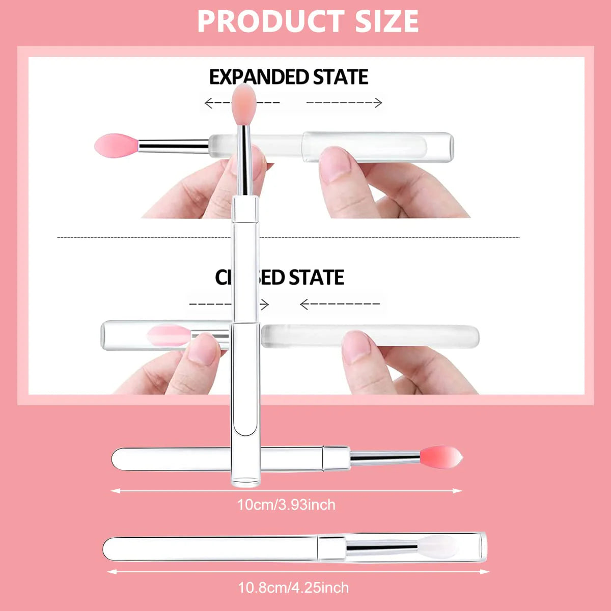 Reusable Silicone Lip Applicator with Cover