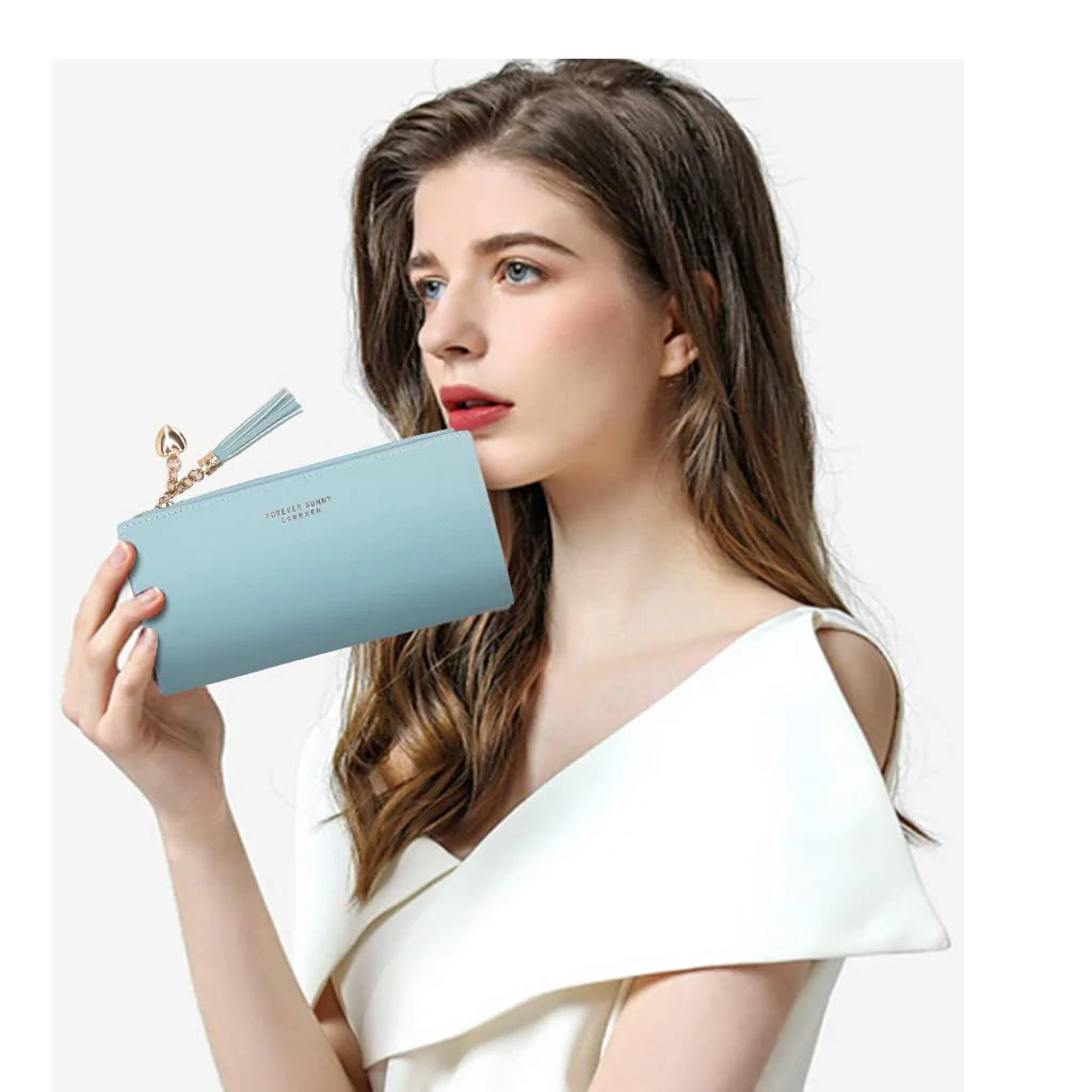 Wallets Purses for Women Leather Thin Travel Clutch