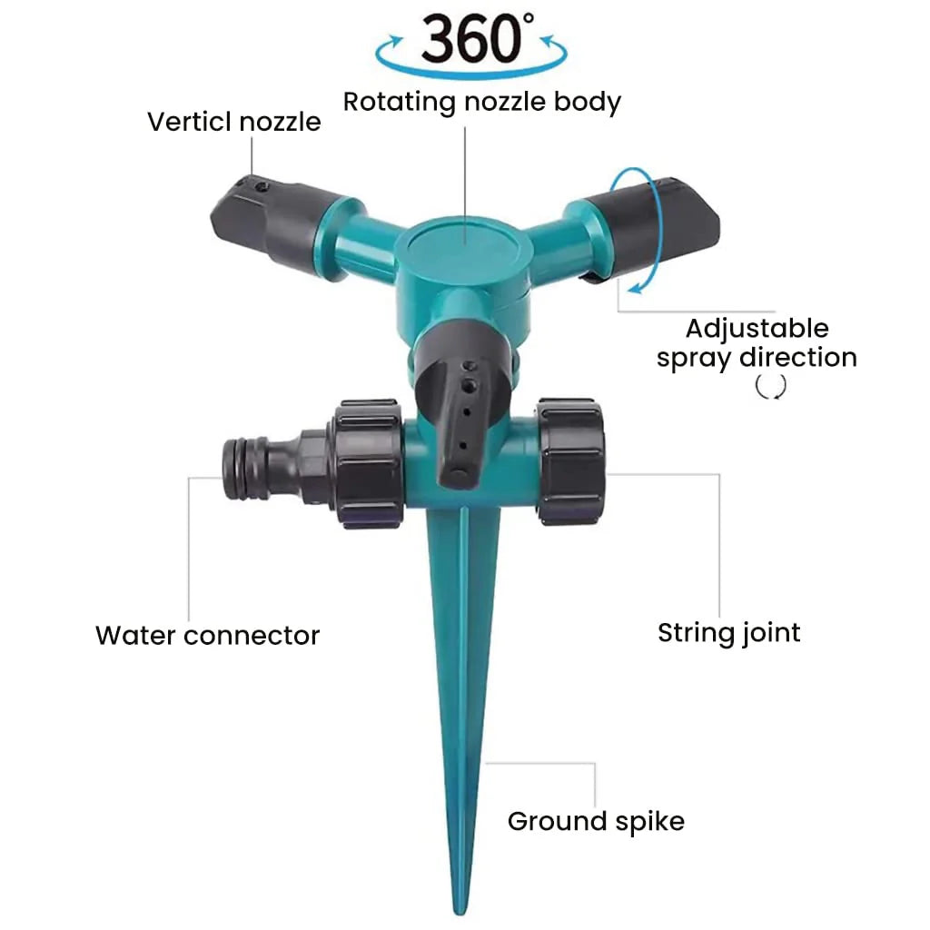 360° Rotating Irrigation Sprinkler