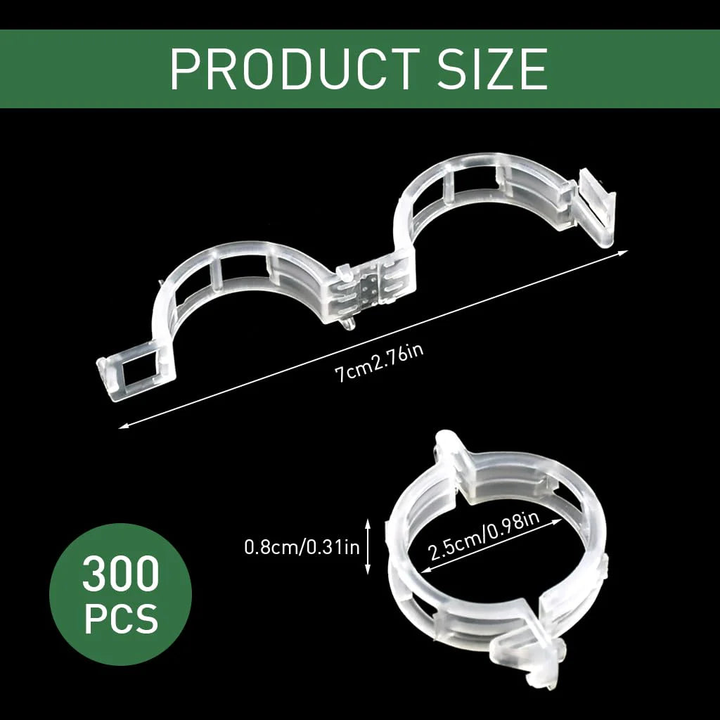300Pcs Gardening Supportive Ring Clips for Plants