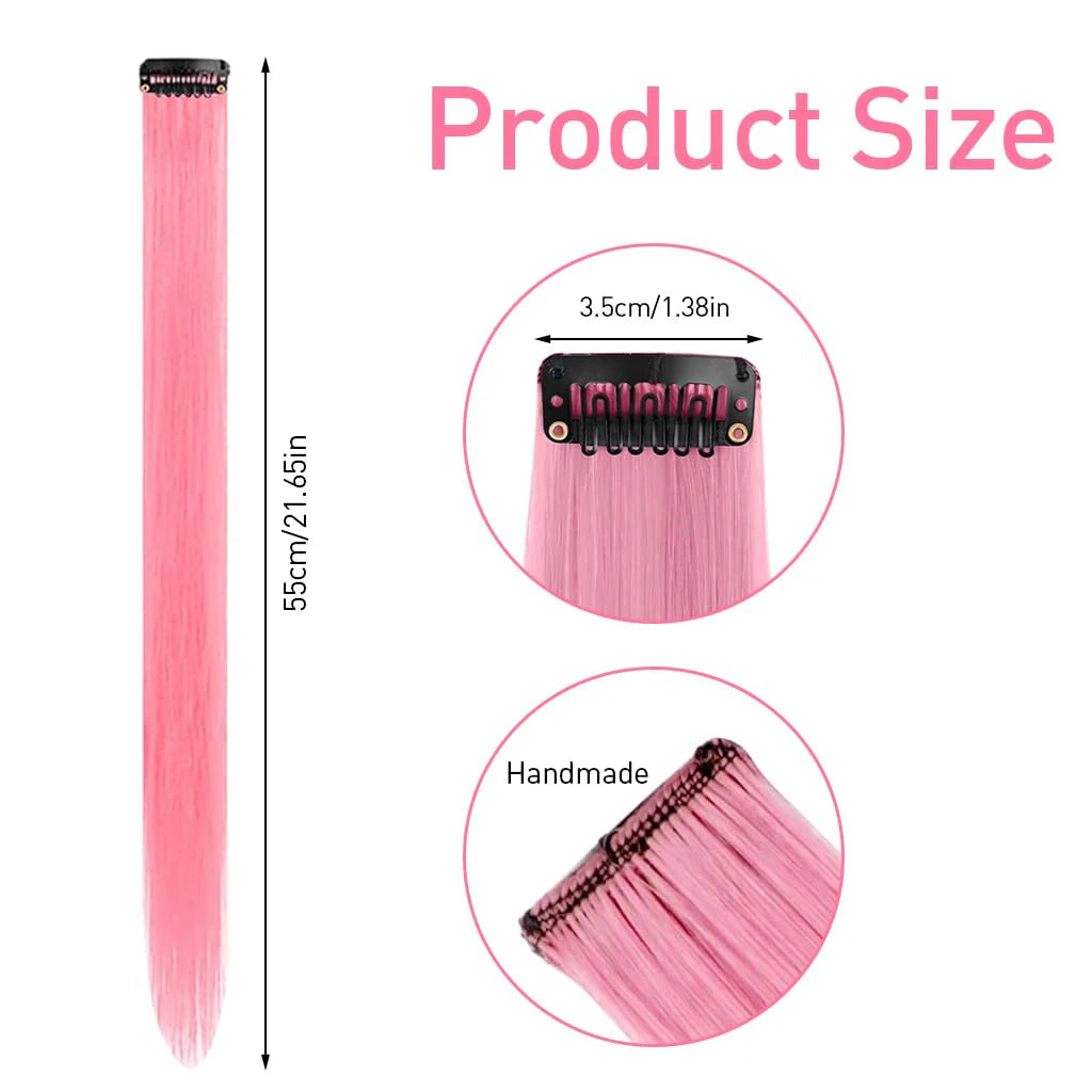 Synthetic Fiber Tinsel Hair Extensions for Women