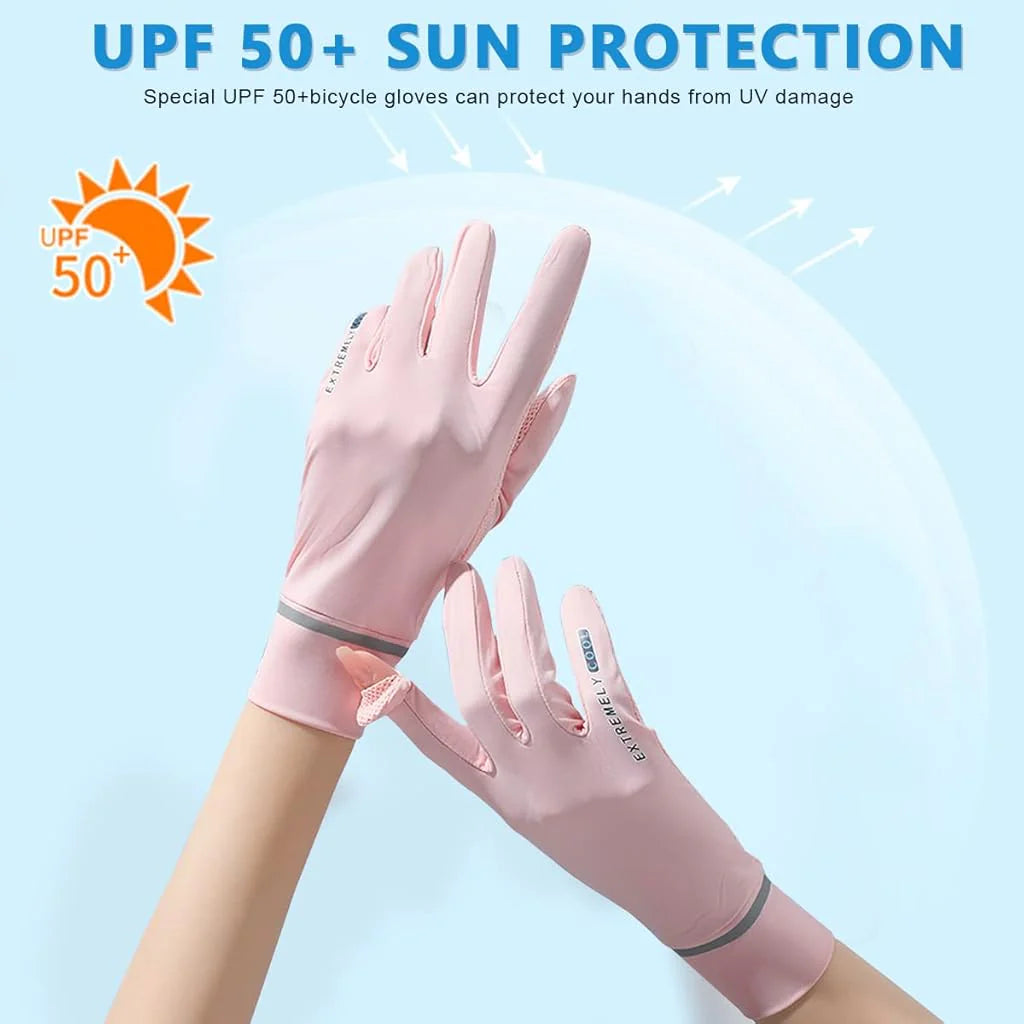 Hand Gloves for Women Sun Protection Non-Slip Touch Screen Gloves
