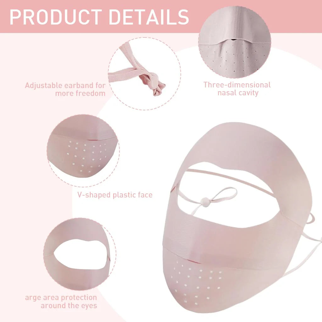 UPF 50+ Cooling Face Mask for Women Biking Outdoor