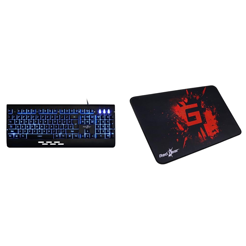 Redgear Blaze 3 colour backlit gaming keyboard with full aluminium body & windows key lock