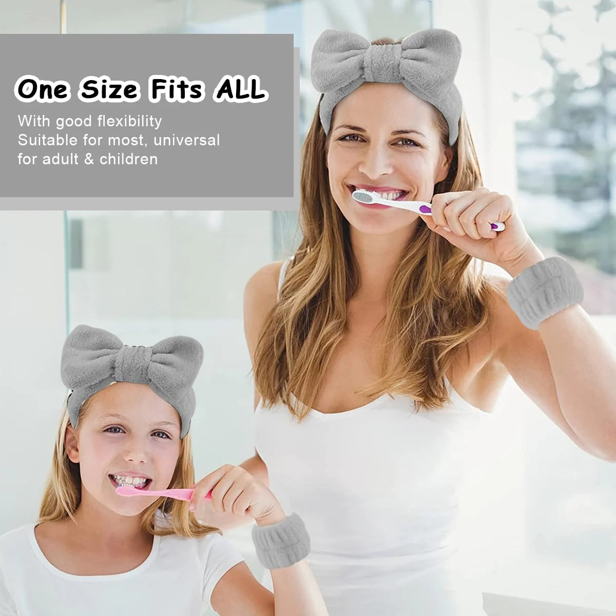 Spa Headband & Wristband Set Face Wash Towel