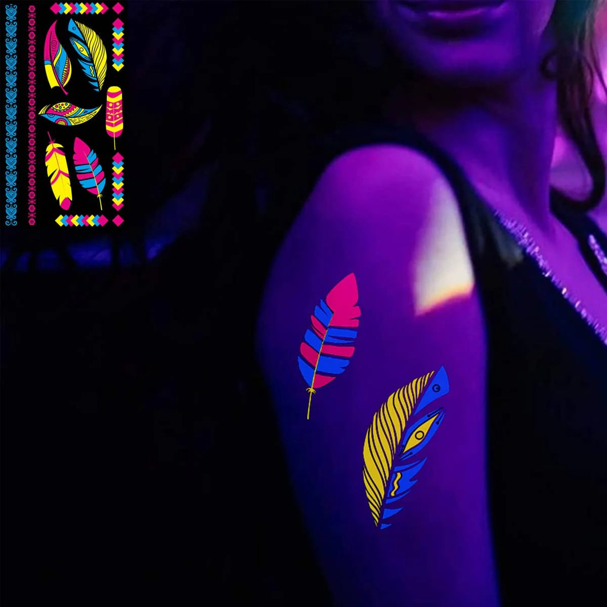 Temporary Tattoos Sticker Glow in The Dark