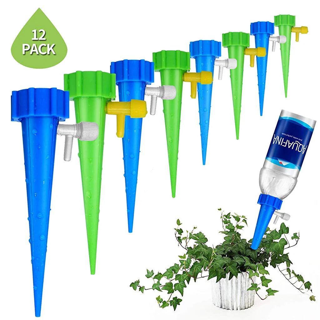 12 Pcs Drip Irrigation Kit For Home Garden, Self-Watering Spikes