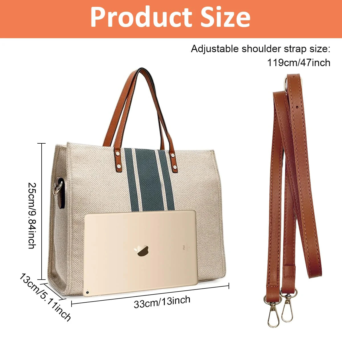 Tote Bag Women Large Canvas Shoulder Bag for Daily/Travel