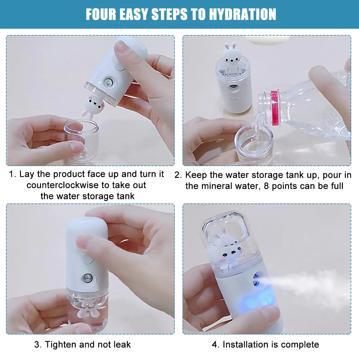 USB Nano Facial Sprayer 30ml Portable Face Mist