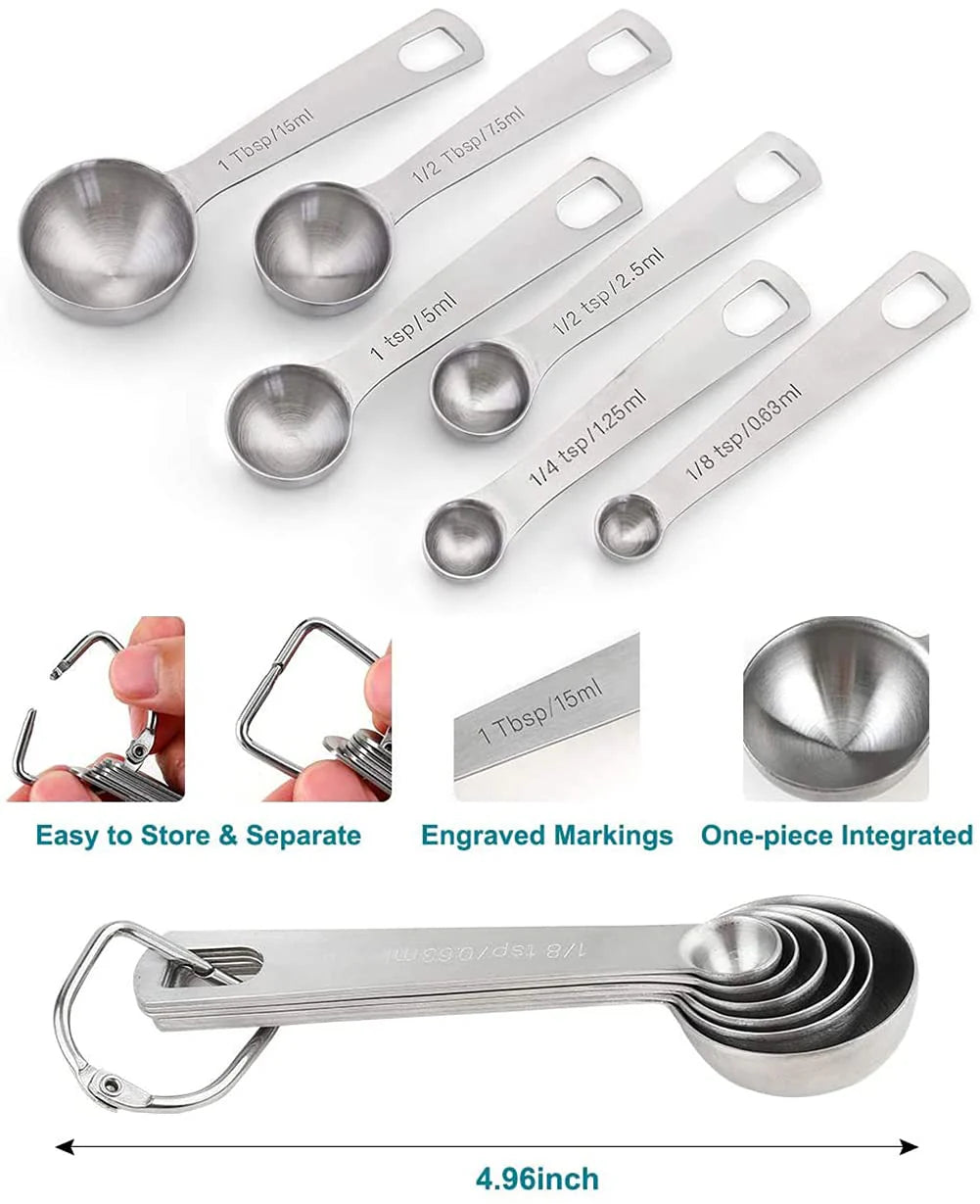Measuring Spoons Set Stainless Steel Spoons for Cooking