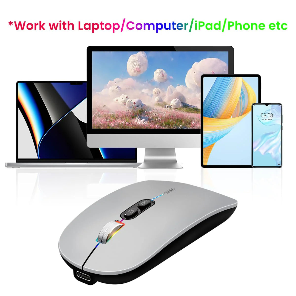Upgrade Dual Modes 2.4G Wireless Mouse