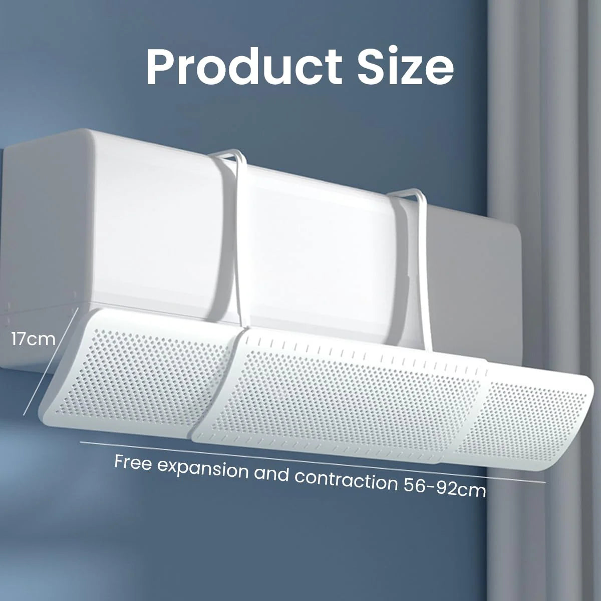 Adjustable Air Conditioner Wind Deflector 22-32 Inches for Room/Office