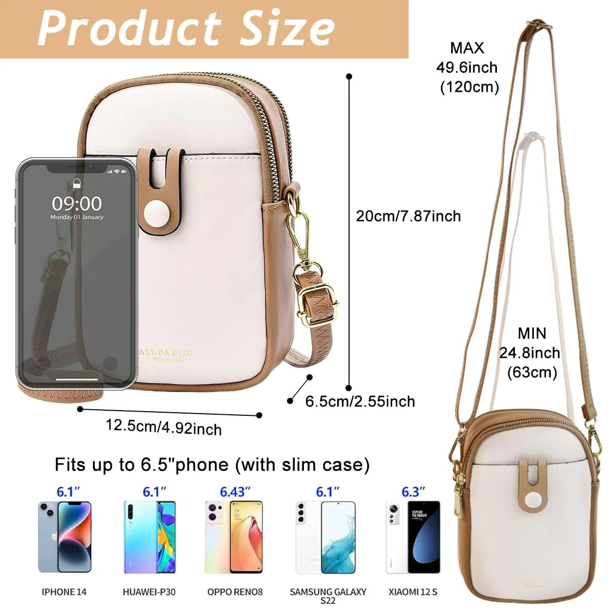 Mini Phone Bag Women PU Crossbody Card Sling Bag