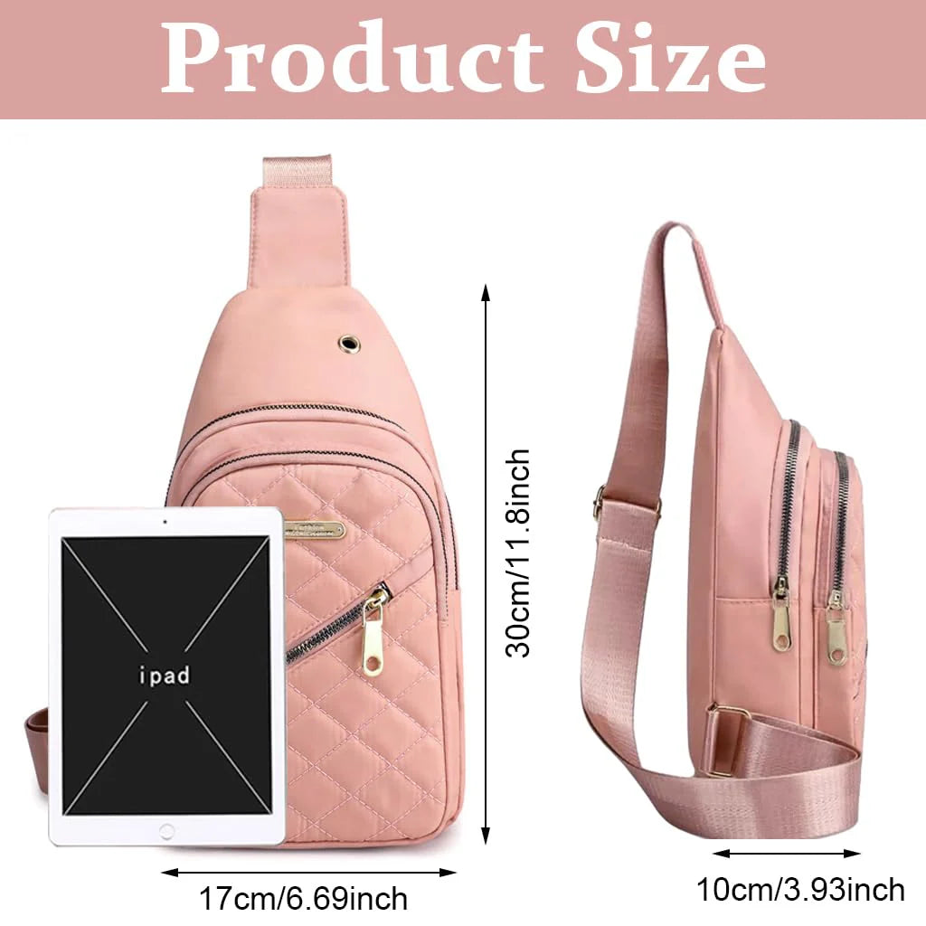 Oxford Crossbody Sling Bag for Women Stylish Black