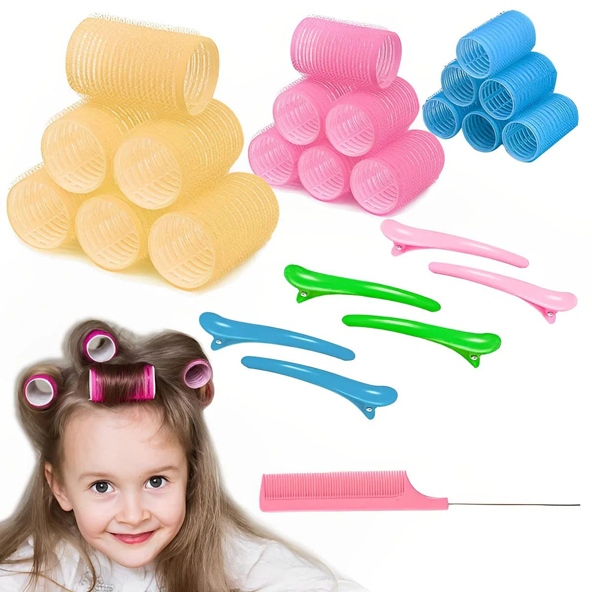 Heatless Hair Curler Roller Kit