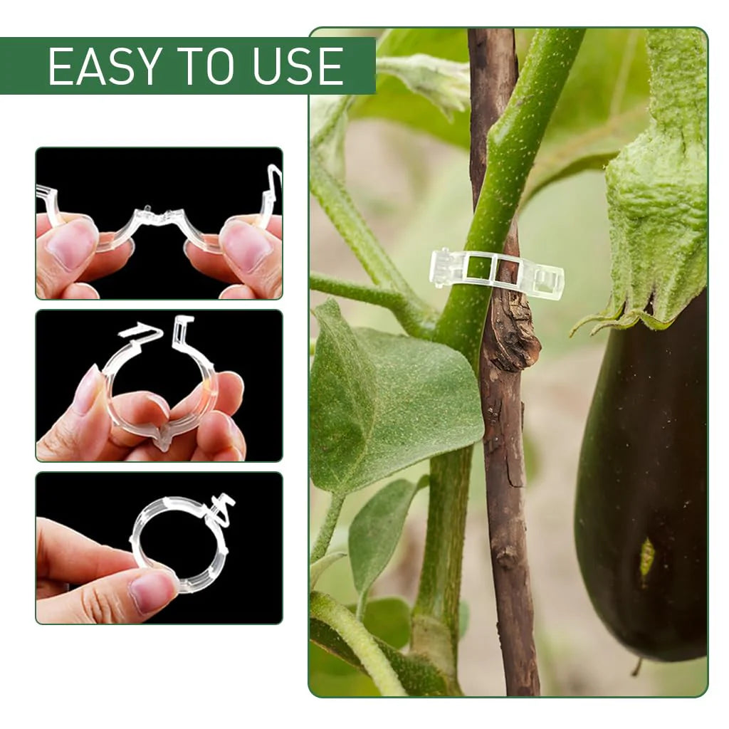 300Pcs Gardening Supportive Ring Clips for Plants