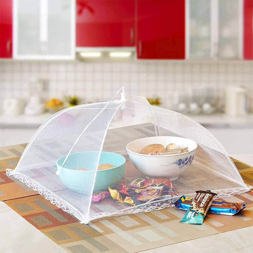 4 Pack Food Cover Tents, Pop-Up Mesh Food Covers Tent Umbrella