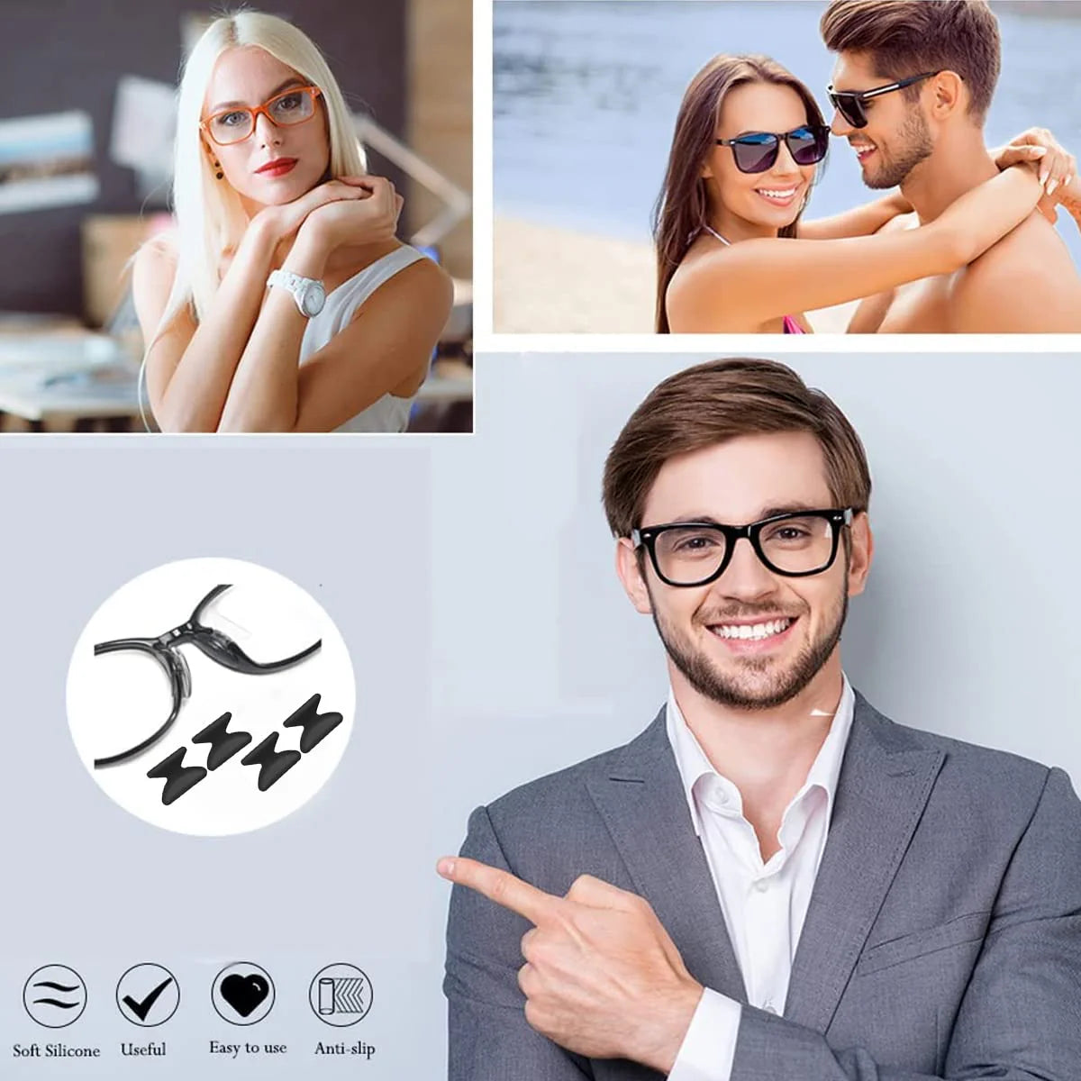 12 Pairs Eyeglass Nose Pads