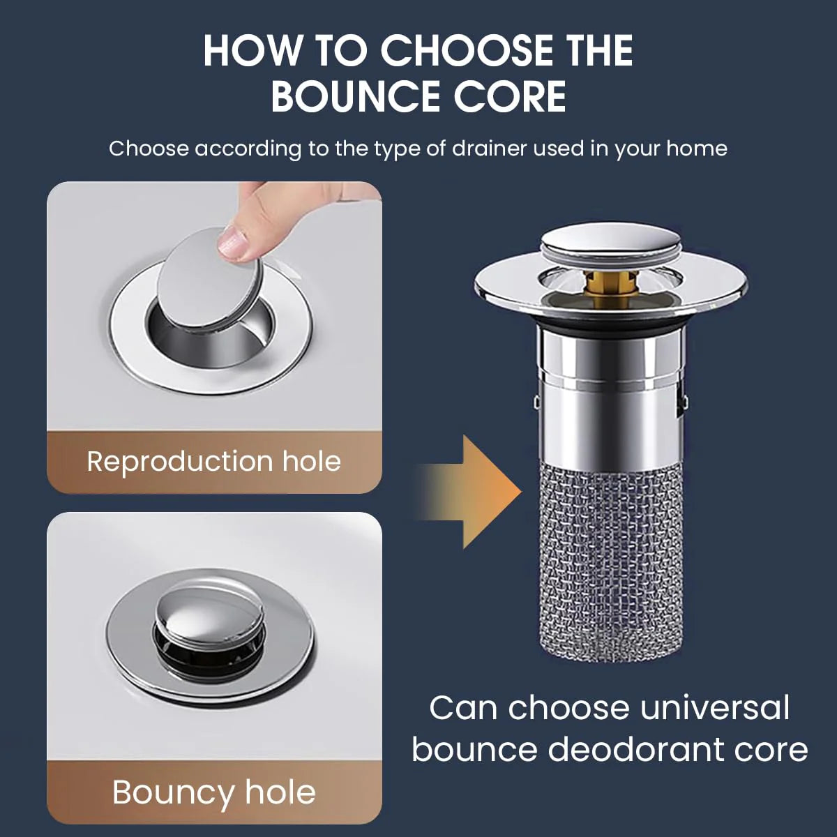 Bathroom Sink Stopper Hair Catcher with Removable Stainless Steel Filter