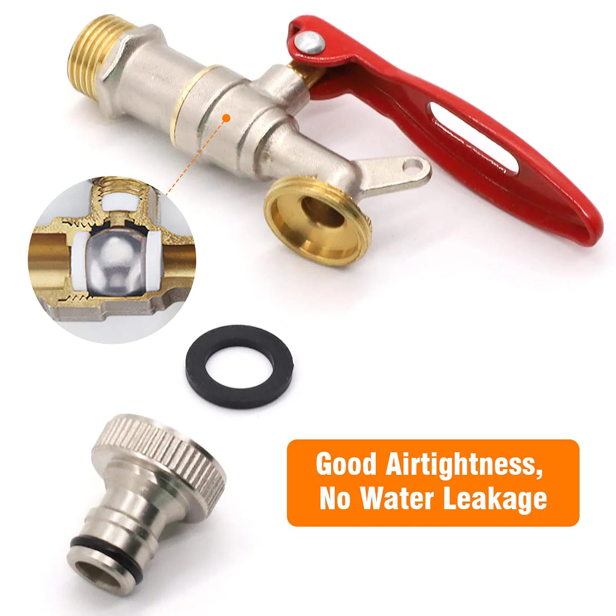 Tap with Lock, 1/2" Thread Water Tap Lockable Faucet