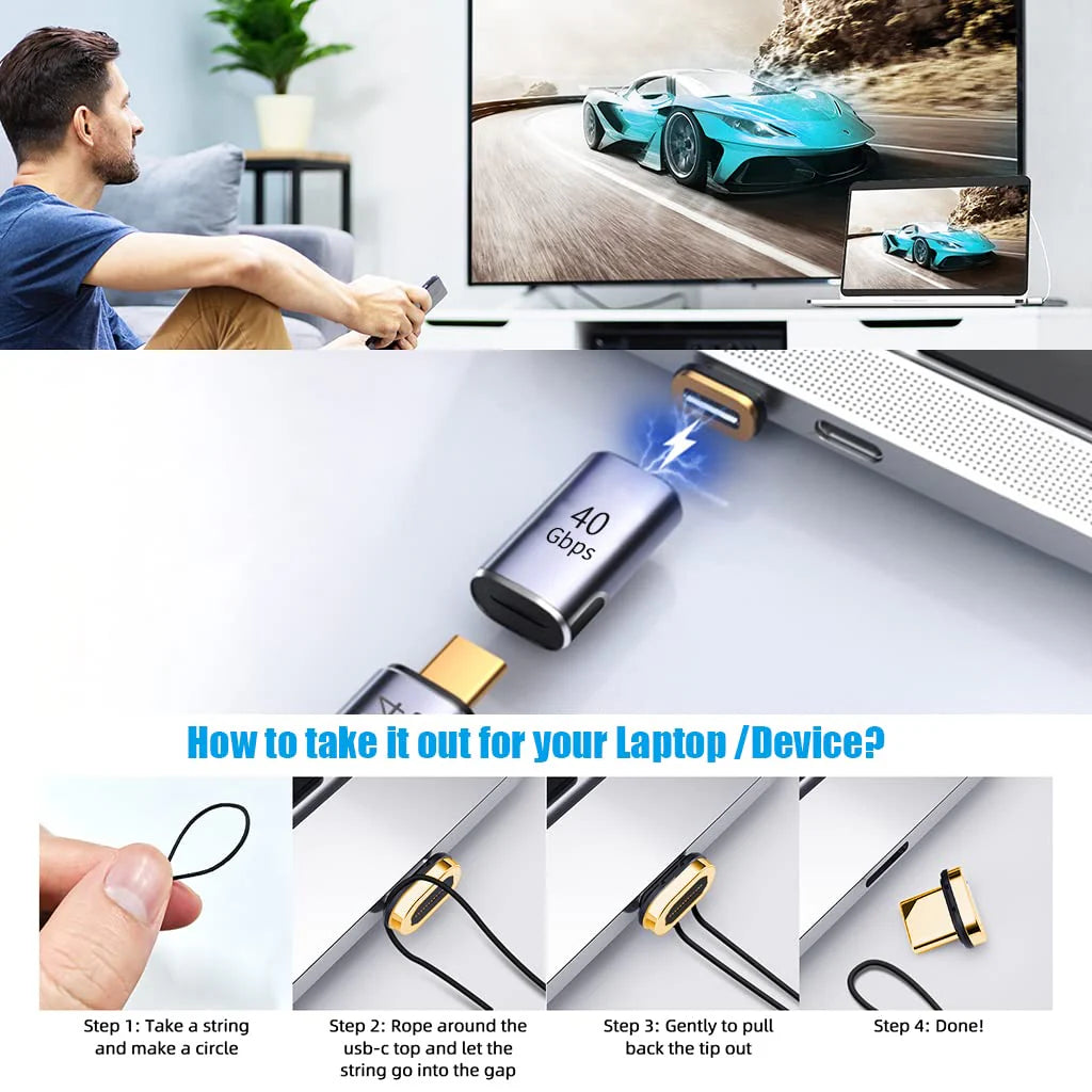 90 Degree Type C Magnetic Adapter