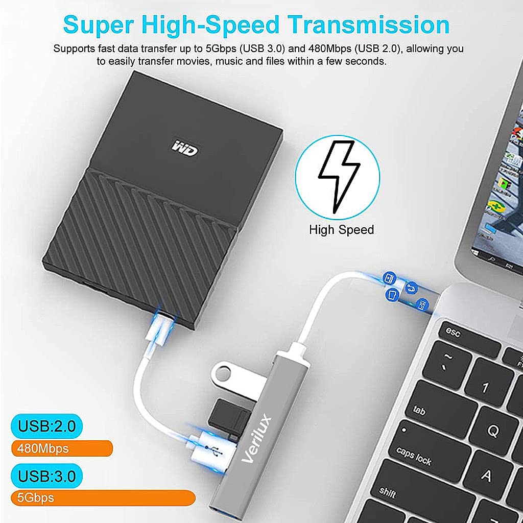 Type C Hub with 4 in 1 USB HUB Ports