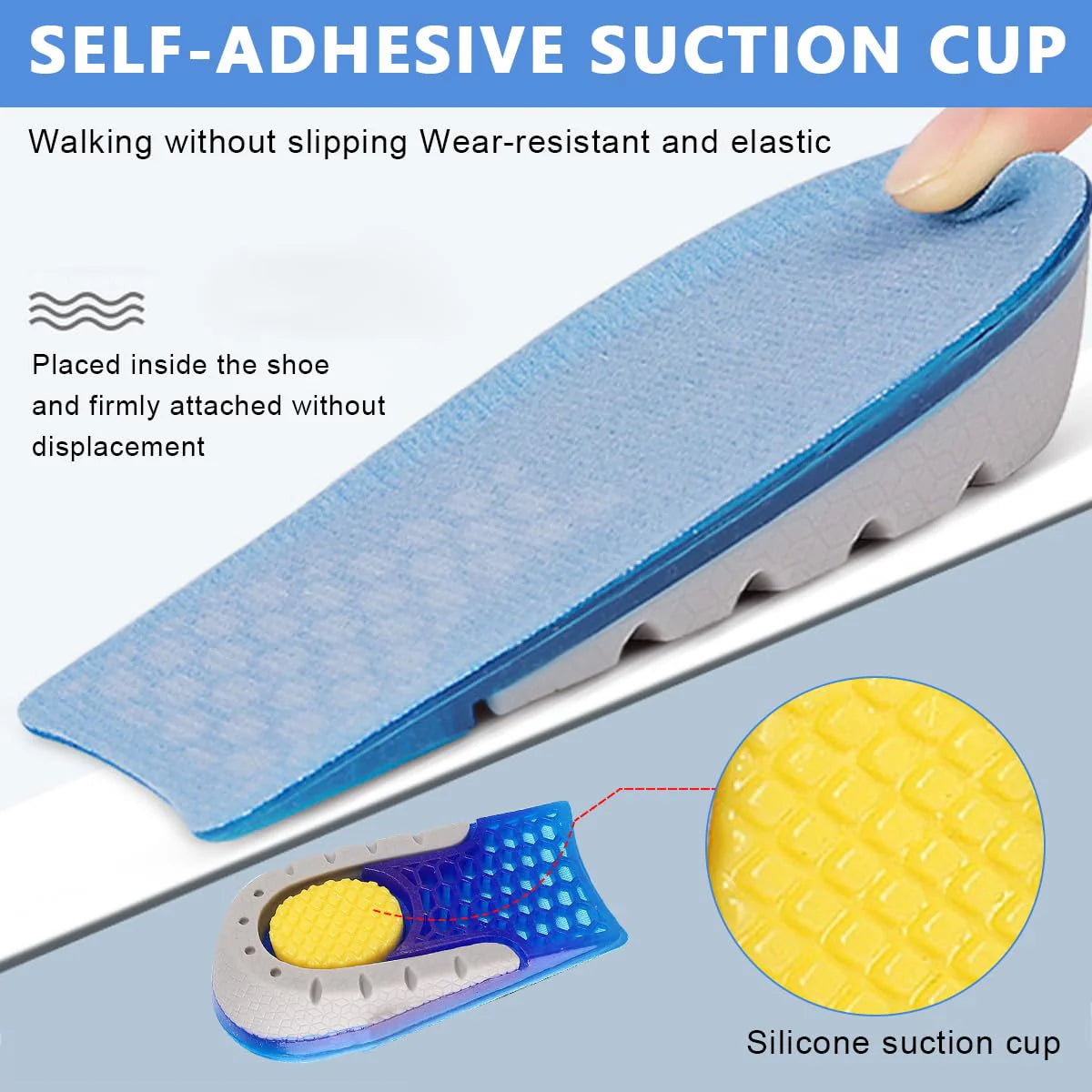 Silicone Heel Lift Inserts for Pain Relief
