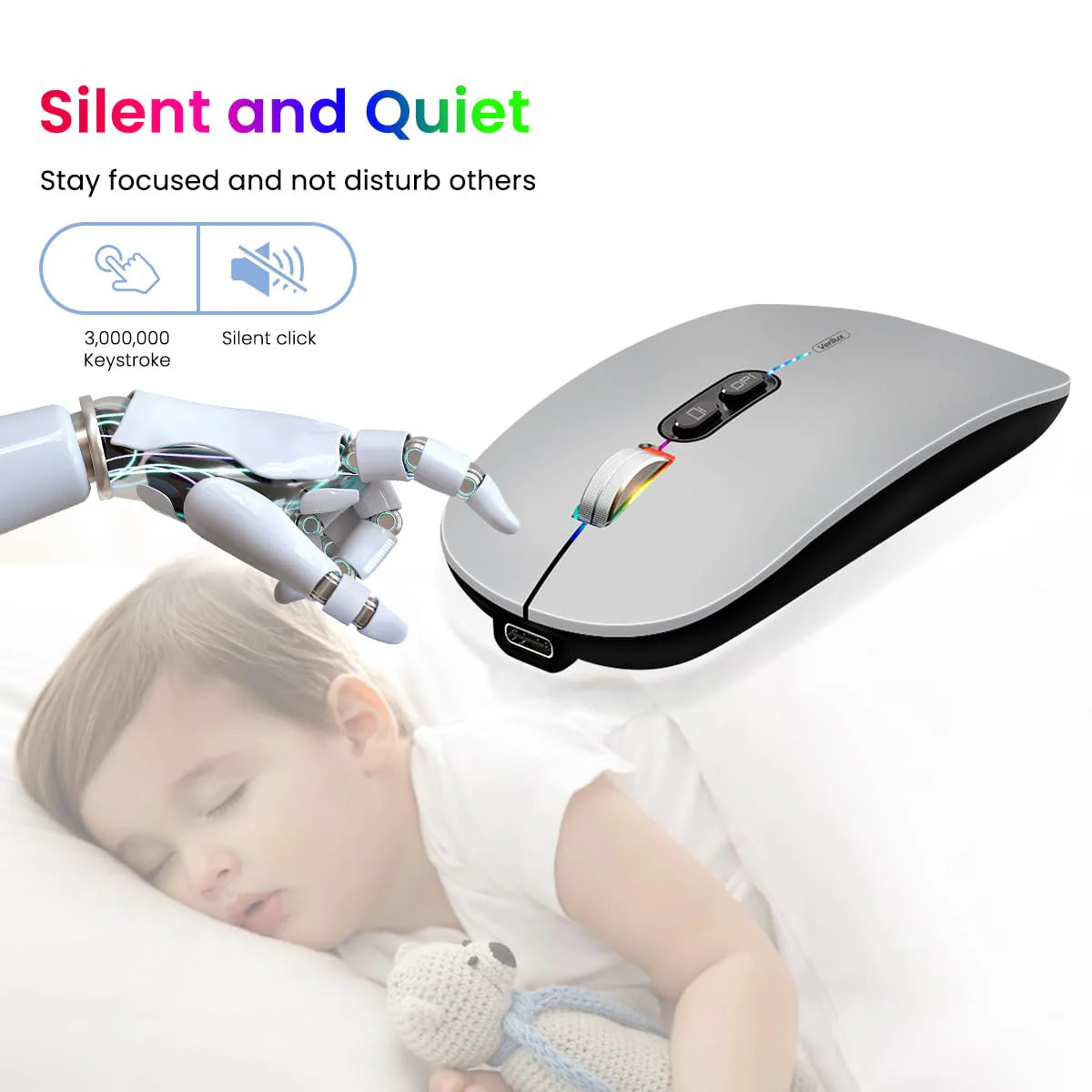 Upgrade Dual Modes 2.4G Wireless Mouse