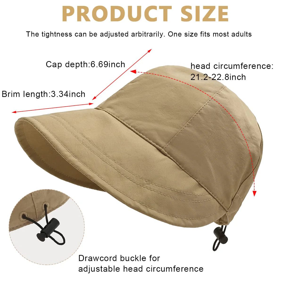 Wide Brim Beach Bucket Hat for Women