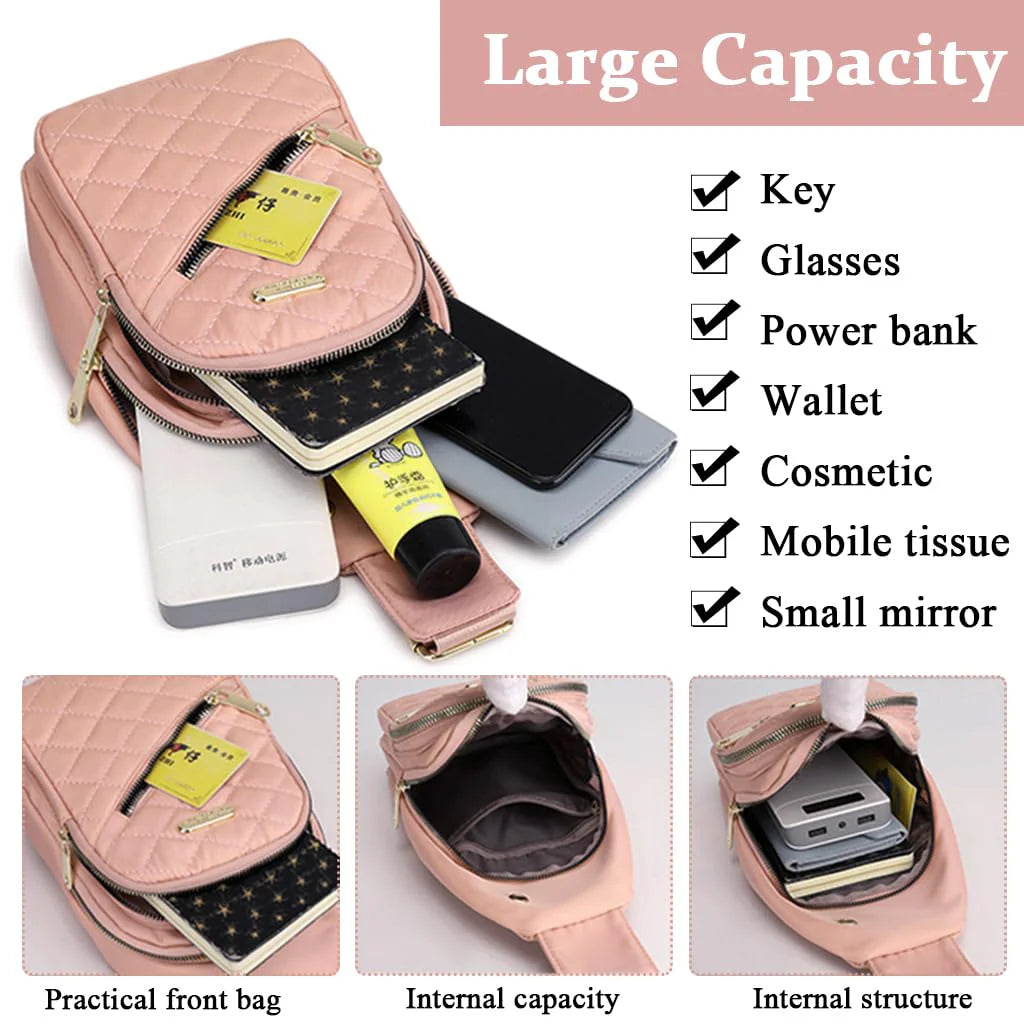 Oxford Crossbody Sling Bag for Women Stylish Black