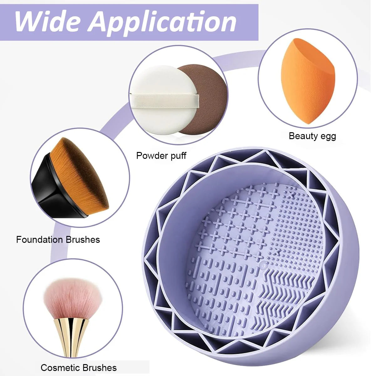 Silicone Makeup Brush Cleaner & Drying Holder 2-in-1 Design