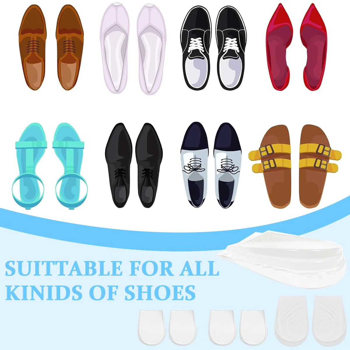 Orthotic Shoe Insert Heel Wedge for Supination Pronation