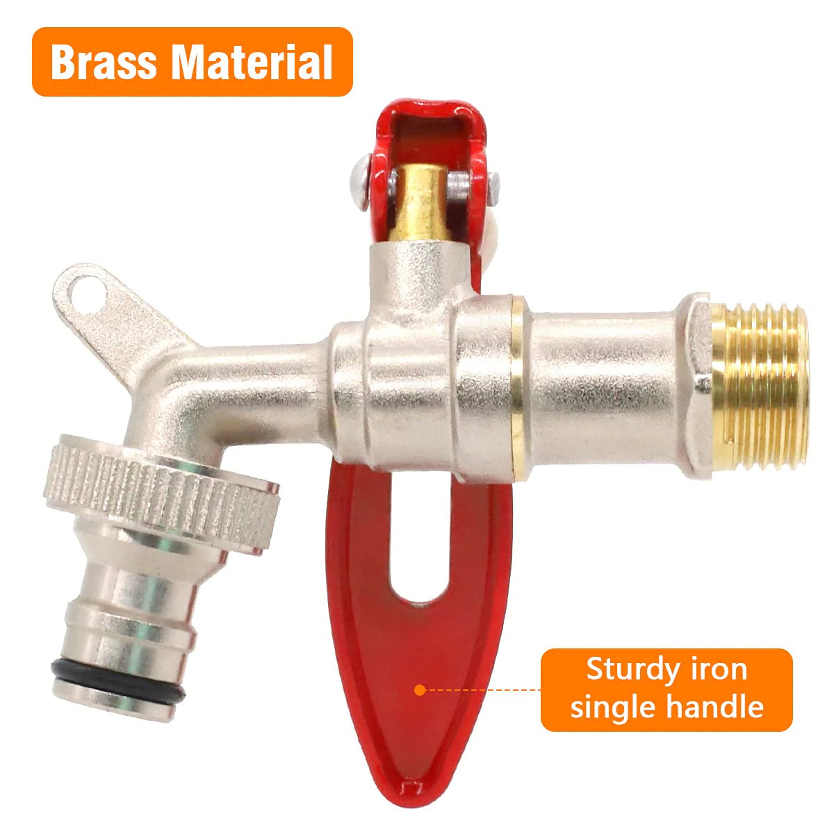 Tap with Lock, 1/2" Thread Water Tap Lockable Faucet