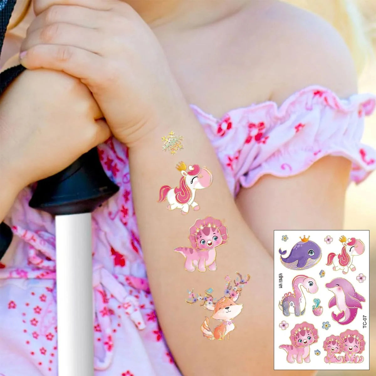 Temporary Glitter Tattoo Stickers for Face Body Party