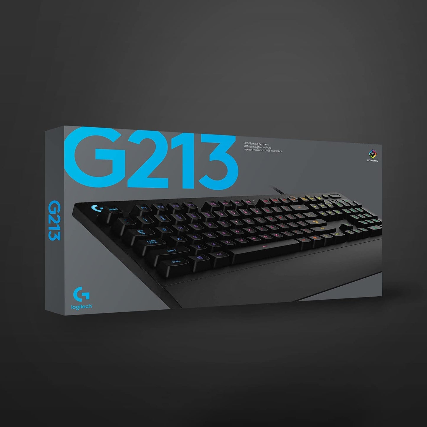 Logitech G213 Gaming Keyboard with Dedicated Media Controls, 16.8 Million Lighting Colors Backlit Keys, Spill-Resistant and Durable Design, Black