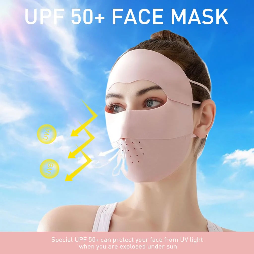 UPF 50+ Cooling Face Mask for Women Biking Outdoor