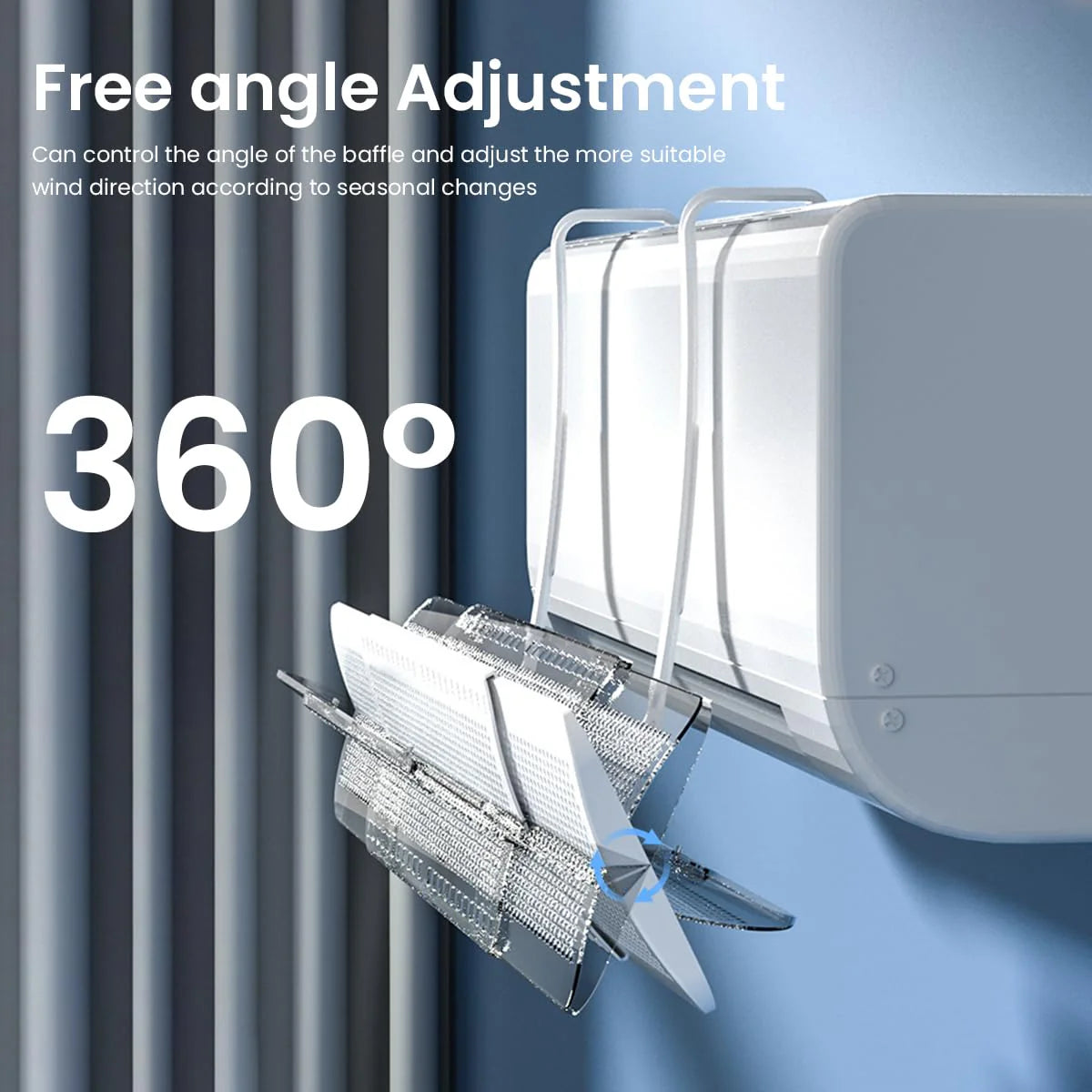 Adjustable Air Conditioner Wind Deflector 22-32 Inches for Room/Office