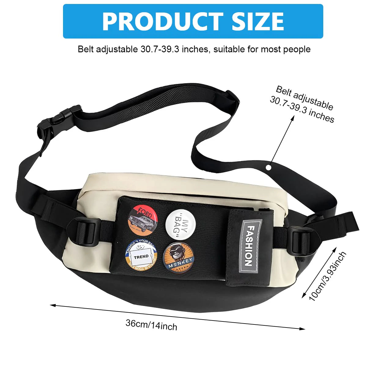 Waist Bag for Men Women Waterproof Sport Chest Bag