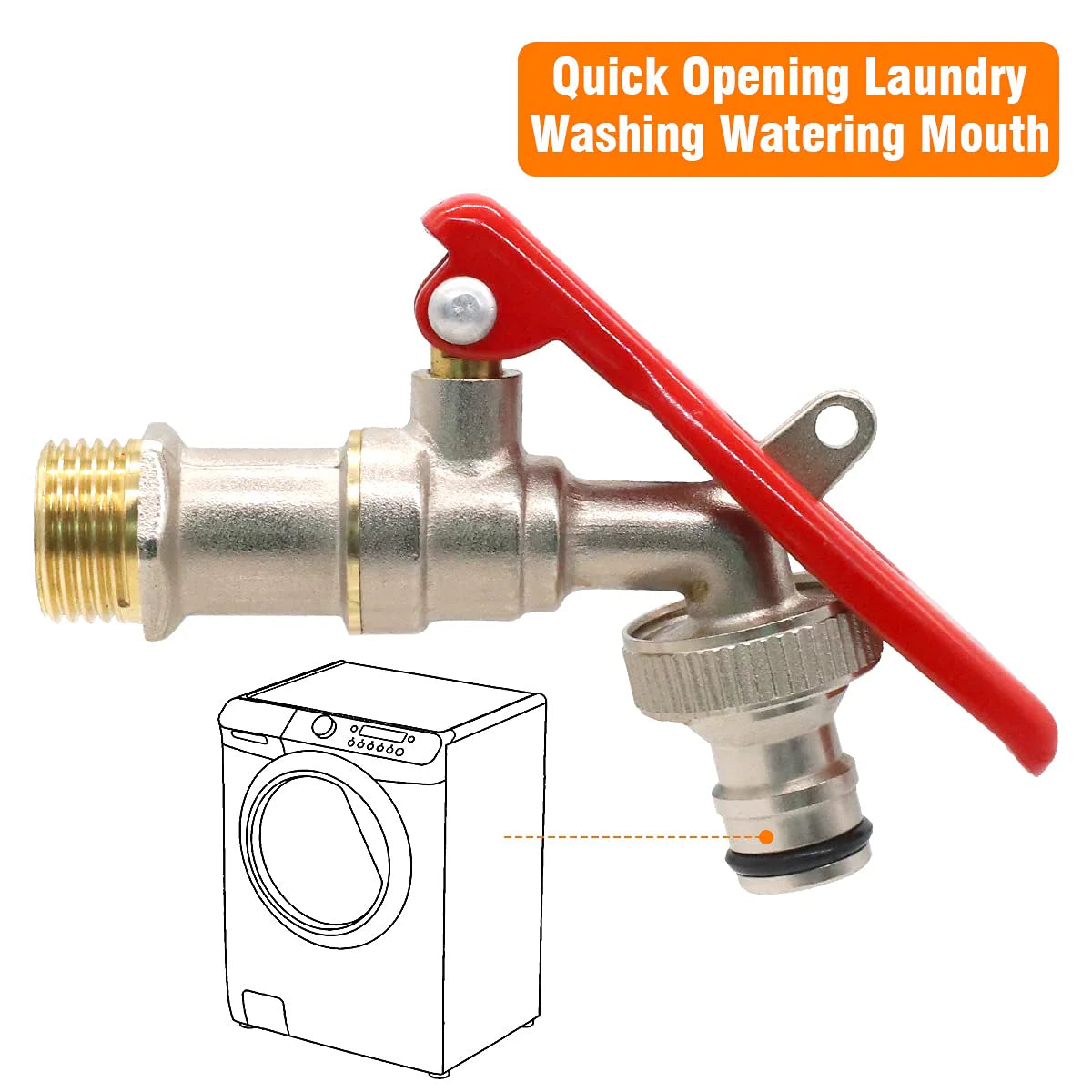 Tap with Lock, 1/2" Thread Water Tap Lockable Faucet