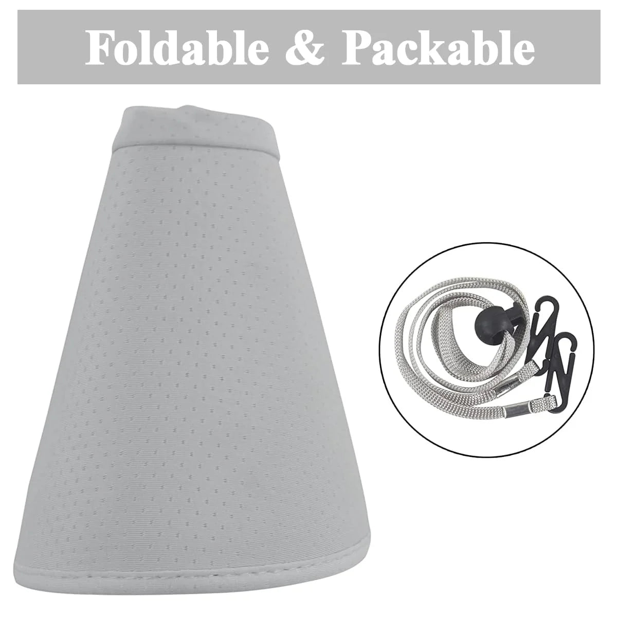 Wide Brim Hat with Detachable Face Cover UV Protection
