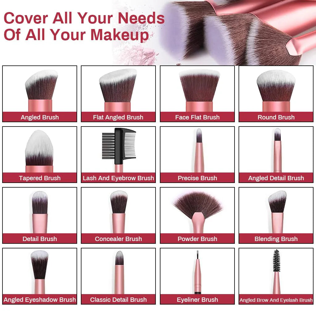 Makeup Brush Set Professional 22PCS with Storage Pouch