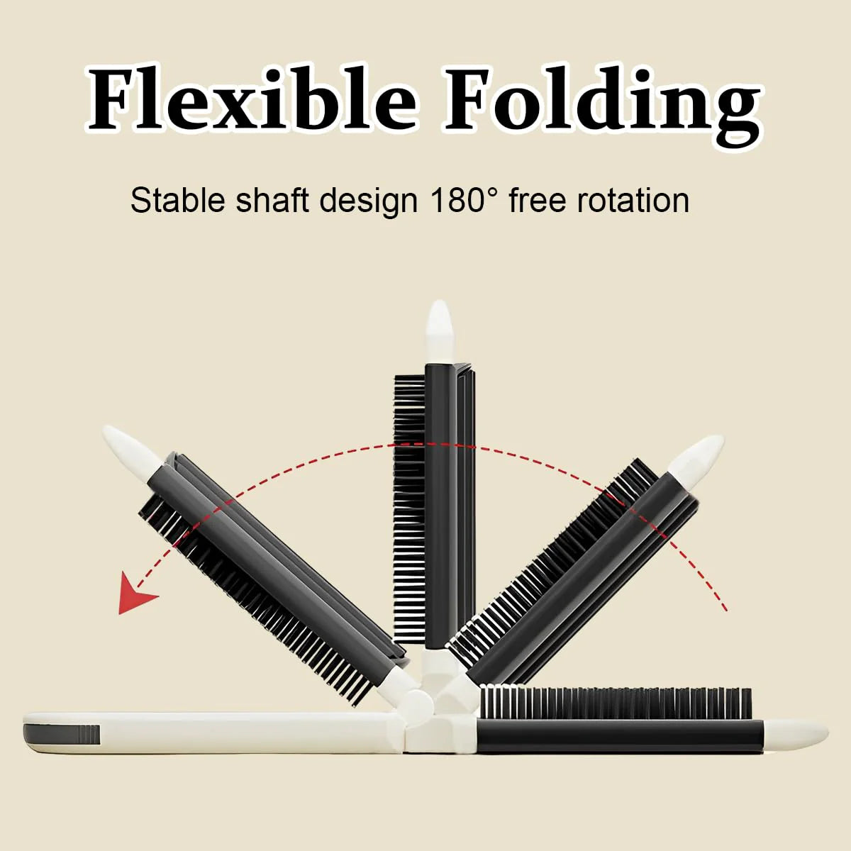 Cute Cartoon Portable Travel Hair Comb with Mirror