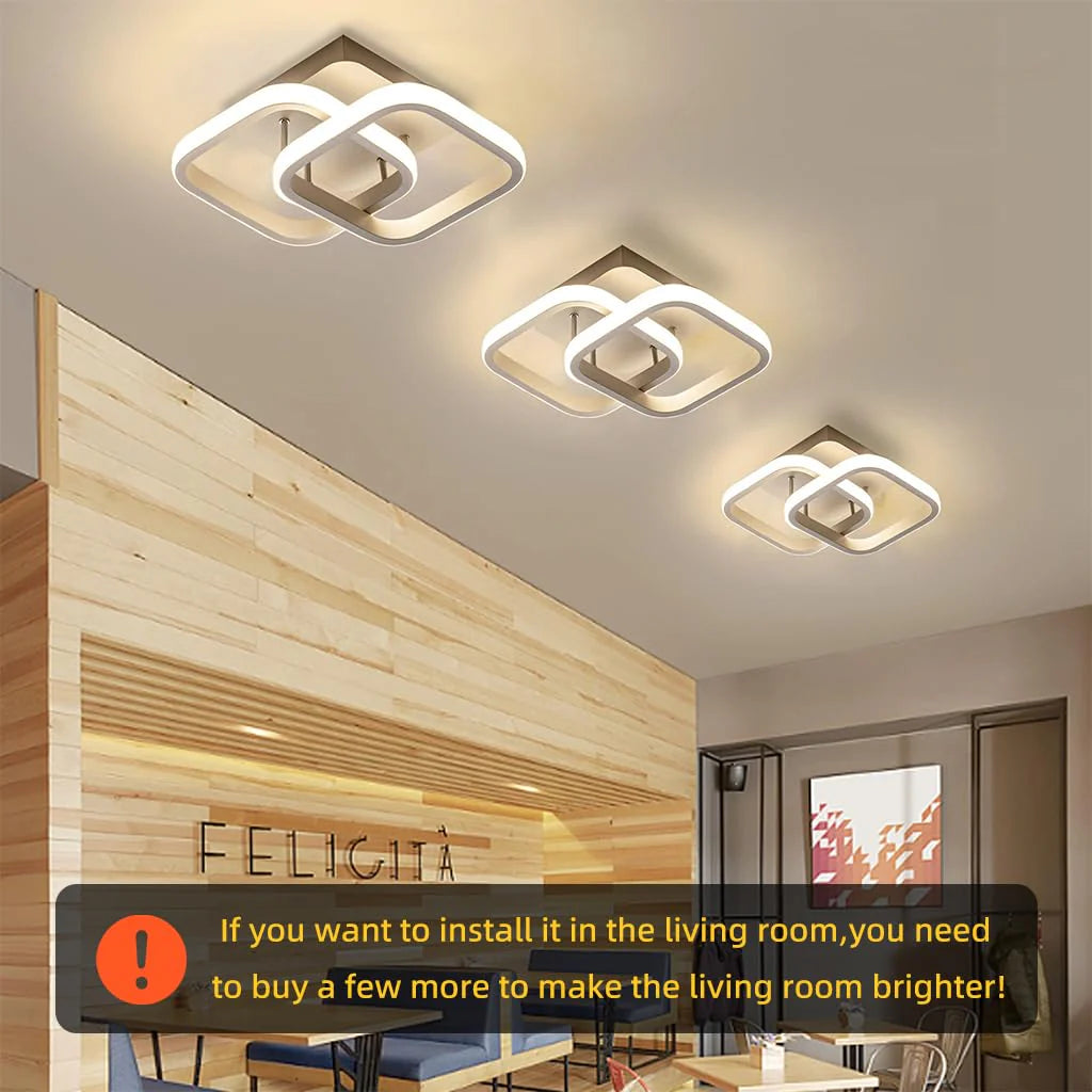 22W LED Square Ceiling Light for Hallway/Bedroom/Kitchen