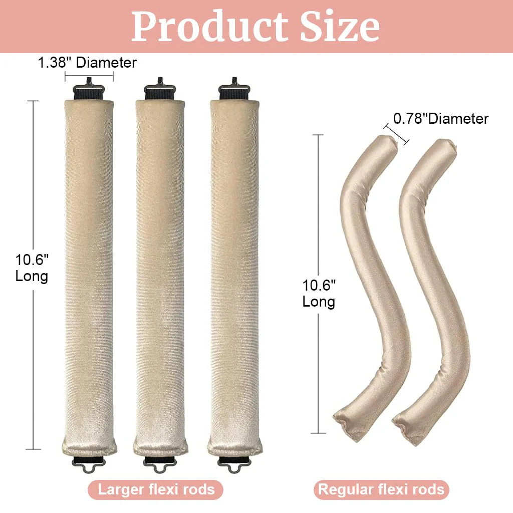 Heatless Hair Curler Flexible Curling Rod with Hook