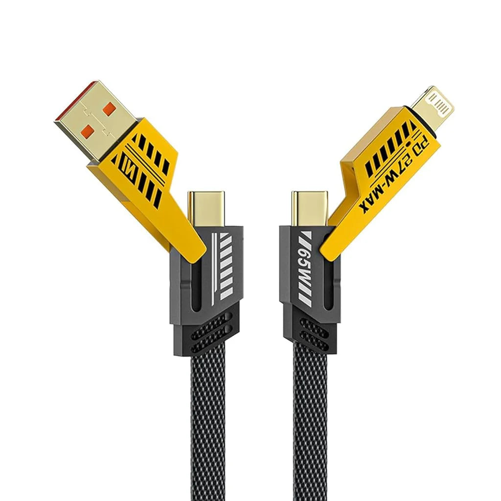 USB C Charging Cable USB C Data Cable 4 in 1 USB C to Light-ing USB C to USB A Cable USB A