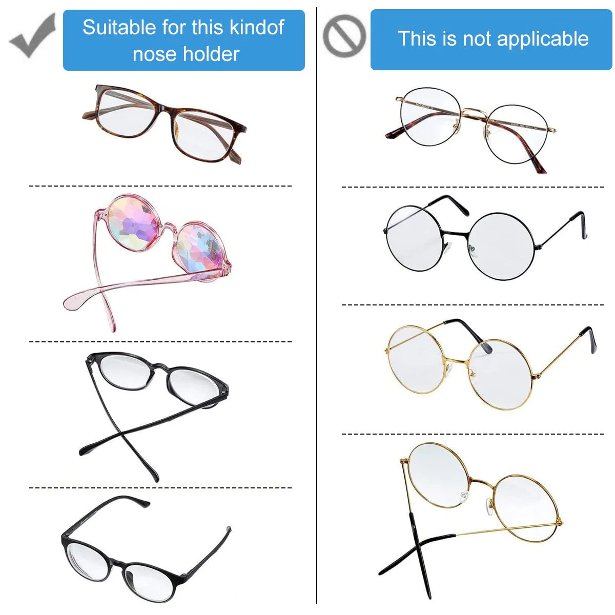 12 Pairs Eyeglass Nose Pads
